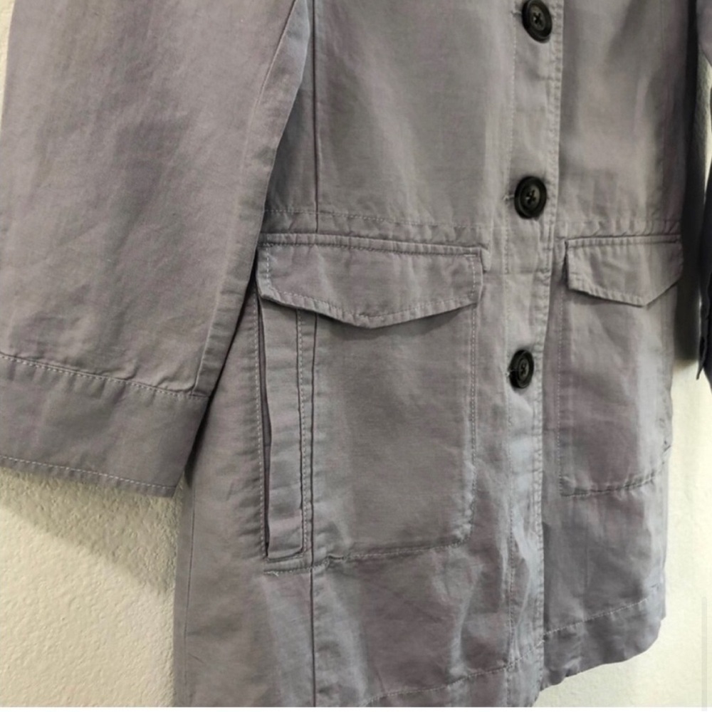 CAbi Blue/Gray Tanner Trench Coat Sz.M - Picture 13 of 16